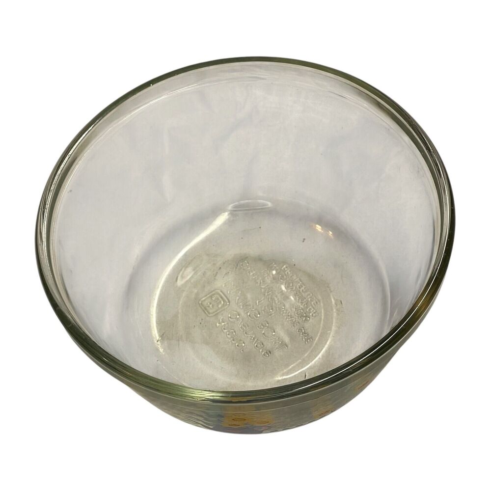 Anchor Hocking Clear Floral Print Glass Round Mixing Bowl 1. Qt for Kitchen - Picture 2 of 8